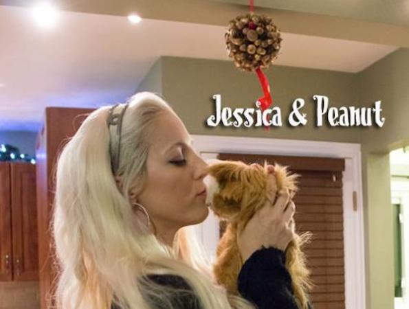 Jessica and Peanut the guinea pig