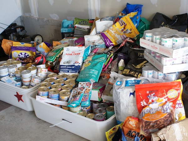 Donated pet food